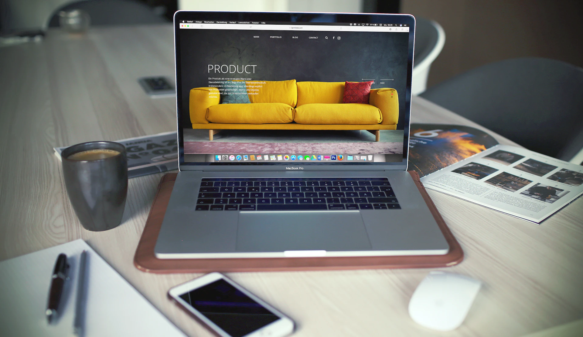 An online storefront on a laptop